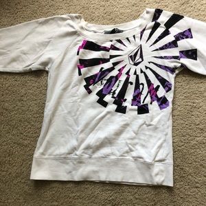 Volcom off-shoulder sweater.